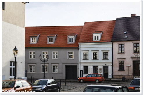 Blick von der Berg- zur Marktstra&szlig;e. / The look of the 'mountain' to the market street.