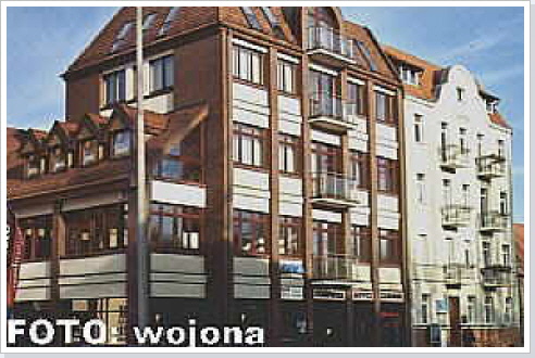 Blick auf das neue Gesch&auml;ftshaus in der Gartenstra&szlig;e./Office block.