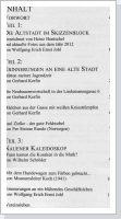 Heimatheft 05 (2012): Inhalt