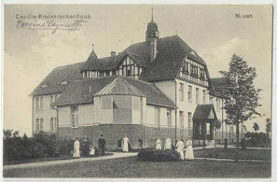 Das neue Nauener Krankenhaus von 1916 / The Nauener hospital in 1916.