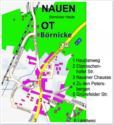 Der Ortsteil B&ouml;rnicke im Jahre 2008. / the districts of the city in the year 2008.