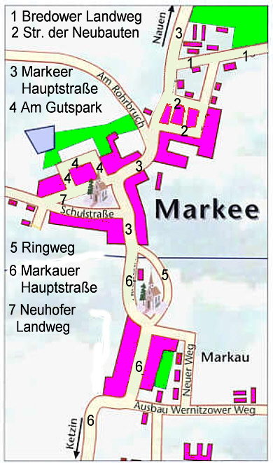 Markee im Jahre 2008. / the districts of the city in the year 2008.