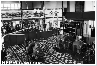 Der Maschinensaal im Jahr 1922.
